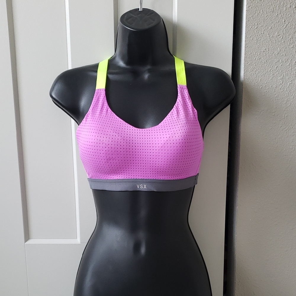VSX Neon Purple and Lime Sports Bra
